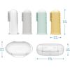 imageDr Browns 100 Silicone Baby Finger Toothbrush and Toothpaste Set 2Pack Toothbrush with Storage Case FluorideFree Strawberry Toddler Toothpaste Gray ampamp LightGreenFinger Toothbrush  1 Pack