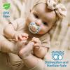 imageDr Browns Advantage GlowintheDark Baby Pacifier Fully Symmetrical Soother with Soft Silicone Bulb Blue SunriseBlue Ocean 06m BPA Free 4 Pack2 Pack  Blue Sunrise