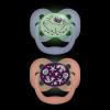 imageDr Browns Advantage GlowintheDark Baby Pacifier Fully Symmetrical Soother with Soft Silicone Bulb Blue SunriseBlue Ocean 06m BPA Free 4 Pack2 Pack  GlowintheDark Coral Ocean