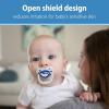 imageDr Browns Advantage GlowintheDark Baby Pacifier Fully Symmetrical Soother with Soft Silicone Bulb Blue SunriseBlue Ocean 06m BPA Free 4 Pack2 Pack  GlowintheDark Coral Ocean