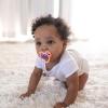 imageDr Browns Advantage GlowintheDark Baby Pacifier Fully Symmetrical Soother with Soft Silicone Bulb Blue SunriseBlue Ocean 06m BPA Free 4 Pack4 Pack  GlowintheDark Pink Stars  Glow