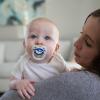 imageDr Browns Advantage GlowintheDark Baby Pacifier Fully Symmetrical Soother with Soft Silicone Bulb Blue SunriseBlue Ocean 06m BPA Free 4 Pack4 Pack  GlowintheDark Blue OceanBlue Sunrise