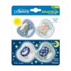 imageDr Browns Advantage GlowintheDark Baby Pacifier Fully Symmetrical Soother with Soft Silicone Bulb Blue SunriseBlue Ocean 06m BPA Free 4 Pack4 Pack  GlowintheDark Blue OceanBlue Sunrise