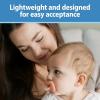 imageDr Browns Advantage OnePiece Silicone Baby Pacifier Fully Symmetrical Soother Dark BlueLight BlueOrange 618m BPA Free 3 Pack3 Pack  CoralLight PinkPink