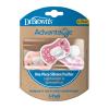 imageDr Browns Advantage OnePiece Silicone Baby Pacifier Fully Symmetrical Soother Dark BlueLight BlueOrange 618m BPA Free 3 Pack3 Pack  CoralLight PinkPink