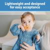imageDr Browns Advantage OnePiece Silicone Baby Pacifier Fully Symmetrical Soother Dark BlueLight BlueOrange 618m BPA Free 3 Pack3 Pack  Dark BlueLight BlueOrange