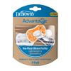 imageDr Browns Advantage OnePiece Silicone Baby Pacifier Fully Symmetrical Soother Dark BlueLight BlueOrange 618m BPA Free 3 Pack3 Pack  Dark BlueLight BlueOrange