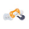 imageDr Browns Advantage OnePiece Silicone Baby Pacifier Fully Symmetrical Soother Dark BlueLight BlueOrange 618m BPA Free 3 Pack3 Pack  Dark BlueLight BlueOrange