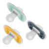 imageDr Browns Advantage OnePiece Silicone Baby Pacifier Fully Symmetrical Soother Dark BlueLight BlueOrange 618m BPA Free 3 Pack3 Pack  Dark GrayGreenYellow