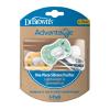 imageDr Browns Advantage OnePiece Silicone Baby Pacifier Fully Symmetrical Soother Dark BlueLight BlueOrange 618m BPA Free 3 Pack3 Pack  Dark GrayGreenYellow