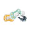 imageDr Browns Advantage OnePiece Silicone Baby Pacifier Fully Symmetrical Soother Dark BlueLight BlueOrange 618m BPA Free 3 Pack3 Pack  Dark GrayGreenYellow