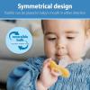 imageDr Browns Advantage OnePiece Silicone Baby Pacifier Fully Symmetrical Soother Dark BlueLight BlueOrange 618m BPA Free 3 Pack3 Pack  Dark GrayGreenYellow