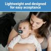 imageDr Browns Advantage OnePiece Silicone Baby Pacifier Fully Symmetrical Soother Dark BlueLight BlueOrange 618m BPA Free 3 Pack3 Pack  Dark GrayGreenYellow