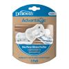 imageDr Browns Advantage OnePiece Silicone Baby Pacifier Fully Symmetrical Soother EcruLight PinkPink 06m BPA Free 3 Pack3 Pack  BlueLight BlueGray