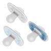 imageDr Browns Advantage OnePiece Silicone Baby Pacifier Fully Symmetrical Soother EcruLight PinkPink 06m BPA Free 3 Pack3 Pack  BlueLight BlueGray