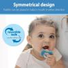 imageDr Browns Advantage OnePiece Silicone Baby Pacifier Fully Symmetrical Soother EcruLight PinkPink 06m BPA Free 3 Pack3 Pack  BlueLight BlueGray
