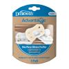 imageDr Browns Advantage OnePiece Silicone Baby Pacifier Fully Symmetrical Soother EcruLight PinkPink 06m BPA Free 3 Pack3 Pack  EcruGrayGreen