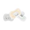 imageDr Browns Advantage OnePiece Silicone Baby Pacifier Fully Symmetrical Soother EcruLight PinkPink 06m BPA Free 3 Pack3 Pack  EcruGrayGreen