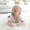 imageDr Browns Advantage Symmetrical Pacifier with Air Flow  Blue GlowinTheDark  2Pack  618m Pack of 22 Pack  GlowintheDark Blue Nature