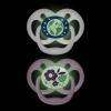 imageDr Browns Advantage Symmetrical Pacifier with Air Flow  Blue GlowinTheDark  2Pack  618m Pack of 22 Pack  GlowintheDark Purple Nature