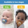 imageDr Browns Advantage Symmetrical Pacifier with Air Flow  Blue GlowinTheDark  2Pack  618m Pack of 22 Pack  Skateboard Snail