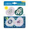 imageDr Browns Advantage Symmetrical Pacifier with Air Flow  Blue GlowinTheDark  2Pack  618m Pack of 24 Pack  GlowintheDark Purple Nature  Scooter Squirrel