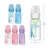 imageDr Browns AntiColic Baby Feeding Set with Slow Flow Nipples Travel Caps Silicone Pacifier  PinkBlue  Breast to Bottle Feeding Set