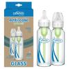 imageDr Browns AntiColic Options Narrow Glass Baby Bottle Starter Set with Silicone Bottle Sleeves Levels 1 2 and 3 Nipples Soft Touch Cleaning Brush StorageTravel Caps and HappyPaci1 Count Pack of 2