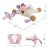 imageDr Browns Baby Lovey Pacifier and Teether Holder Triceratops with Gray HappyPaci 100 Silicone 06m Packaging May VaryDeer