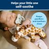 imageDr Browns Baby Lovey Pacifier and Teether Holder Triceratops with Gray HappyPaci 100 Silicone 06m Packaging May VaryGiraffe