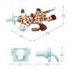 imageDr Browns Baby Lovey Pacifier and Teether Holder Triceratops with Gray HappyPaci 100 Silicone 06m Packaging May VaryGiraffe