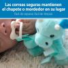 imageDr Browns Baby Lovey Pacifier and Teether Holder Triceratops with Gray HappyPaci 100 Silicone 06m Packaging May VaryTriceratops