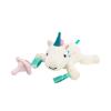 imageDr Browns Baby Lovey Pacifier and Teether Holder Triceratops with Gray HappyPaci 100 Silicone 06m Packaging May VaryUnicorn