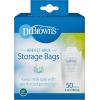 imageDr Browns Breast Milk Storage Bags Disposable and Durable Bags for Freezing ampamp Heating Breast Milk 100 ct 6 oz Bags BPA free50 Count