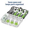 imageDr Browns Dishwasher Basket for Small Baby Bottle Parts Pacifiers and Accessories Clean Store and Organize Newborn Essentials BPA Free GreenBlack