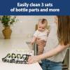 imageDr Browns Dishwasher Basket for Small Baby Bottle Parts Pacifiers and Accessories Clean Store and Organize Newborn Essentials BPA Free GreenBlack