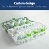 imageDr Browns Dishwasher Basket for Small Baby Bottle Parts Pacifiers and Accessories Clean Store and Organize Newborn Essentials BPA Free GreenDark Green