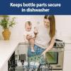 imageDr Browns Dishwasher Basket for Small Baby Bottle Parts Pacifiers and Accessories Clean Store and Organize Newborn Essentials BPA Free GreenDark Green