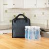 imageDr Browns Fold ampamp Freeze Bottle Tote Travel Baby Bottle Insulated Cooler Bag Store Up to 6 Baby Bottles Black BPA FreeBlack