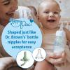 imageDr Browns HappyPaci 100 Silicone Pacifier 06m BPA Free Cool Gray Green Ecru 3Pack