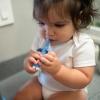 imageDr Browns InfanttoToddler Toothbrush Elephant Mint 03 Years1 Pack  Blue Elephant