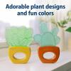 imageDr Browns Learning Loop Baby Teether Ring Multiple Shapes and Textures 100 Silicone BPAFree 3mAquaCool Plants