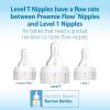 imageDr Browns Level T Narrow Baby Bottle Nipple Slower Flow Rate for Infants 100 Silicone Bottle Nipple BPA Free 0m  6Pack