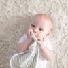 imageDr Browns Lovey Blanket with Beaded Teether Ring and HappyPaci 100 Silicone OnePiece Pacifier Soothing Security Blanket Set for Baby Gray Stripes 0mGray Blanket Set with Teether  HappyPaci