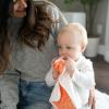 imageDr Browns Lovey Blanket with Beaded Teether Ring and HappyPaci 100 Silicone OnePiece Pacifier Soothing Security Blanket Set for Baby Gray Stripes 0mPeach Blanket Set with Teether  HappyPaci
