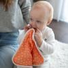 imageDr Browns Lovey Blanket with Beaded Teether Ring and HappyPaci 100 Silicone OnePiece Pacifier Soothing Security Blanket Set for Baby Gray Stripes 0mPeach Blanket Set with Teether  HappyPaci