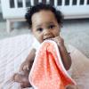 imageDr Browns Lovey Blanket with Beaded Teether Ring and HappyPaci 100 Silicone OnePiece Pacifier Soothing Security Blanket Set for Baby Gray Stripes 0mPeach Blanket Set with Teether  HappyPaci