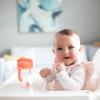 imageDr Browns Milestones Babys First Straw Cup Sippy Cup with Straw 6m 9oz270ml 2 Pack Coral ampamp Olive Green BPA FreeCoral