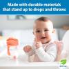 imageDr Browns Milestones Babys First Straw Cup Sippy Cup with Straw 6m 9oz270ml 2 Pack Coral ampamp Olive Green BPA FreeCoral