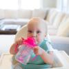 imageDr Browns Milestones Babys First Straw Cup Sippy Cup with Straw 6m 9oz270ml 2 Pack Coral ampamp Olive Green BPA FreePink  Purple